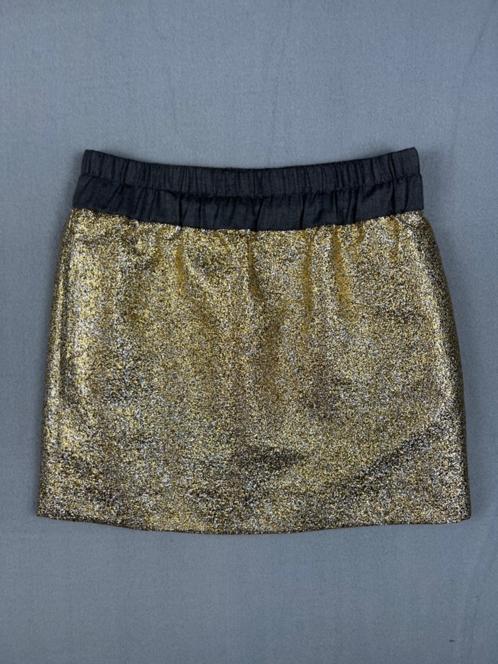 J. Crew Collection Mixed Media Metallic Shimmer Mini Skirt 
Size: 2